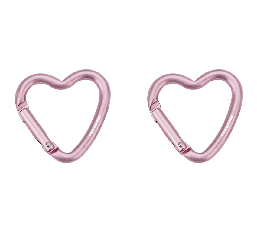 Munkees Mini Heart Carabiner 2 pcs - rosa - 38 cm Renkli Unisex Anahtarlık - 1