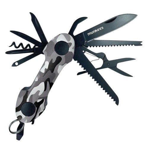 Munkees Pocket Knife CAMOU Renkli Unisex Anahtarlık - Munkees