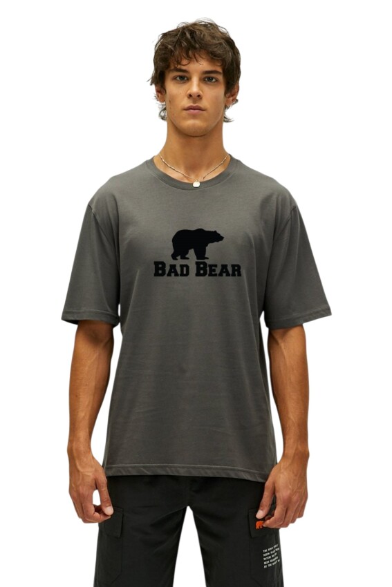 Bad Bear Muscle Basic Gri Erkek Tshirt - 1