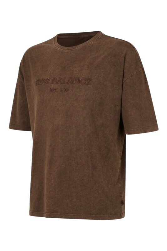 New Balance Nb Lifestyle Kahverengi Erkek Tshirt - 1