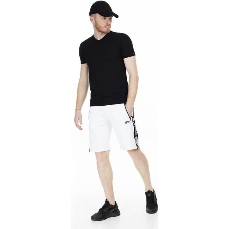 New Brand V Yaka Siyah Erkek Tshirt - 4