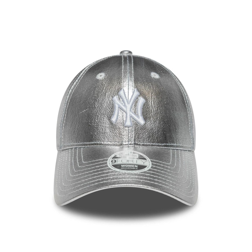 New Era Metallic 9Forty Neyvan Tek Ebat Gri Kadın Şapka - 2