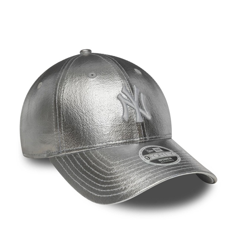 New Era Metallic 9Forty Neyvan Tek Ebat Gri Kadın Şapka - 3