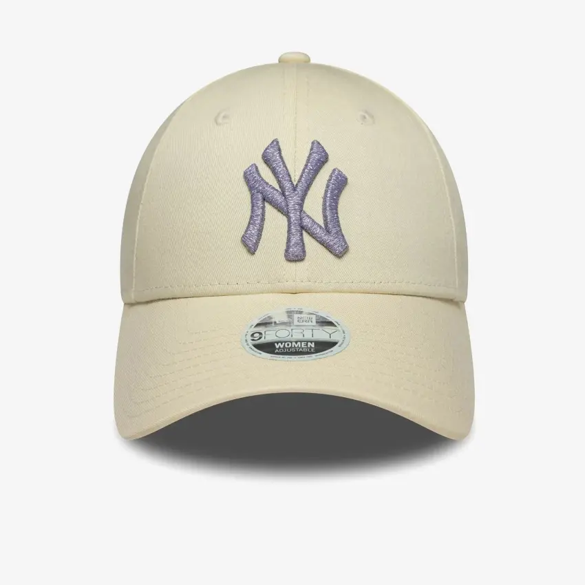 New Era Metallic Logo 9Forty Neyvan Bej Kadın Şapka - 2