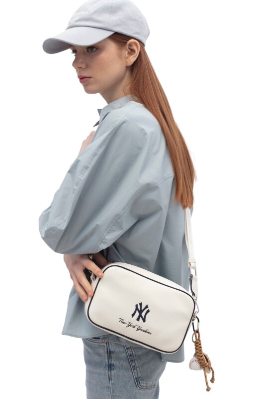 New York Yankees Beyaz Kadın Omuz Çantası - New York Yankees (1)