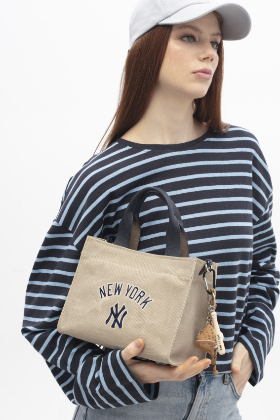 New York Yankees Bej Kadın El Çantası - 1