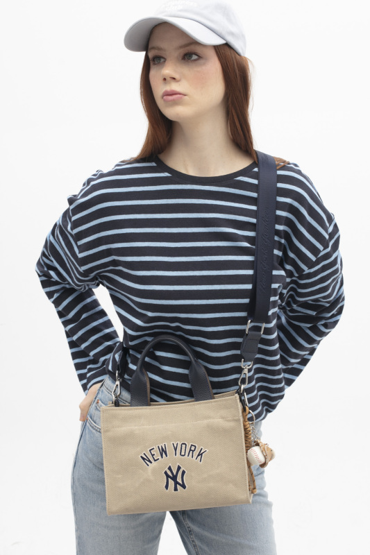  New York Yankees Bej Kadın El Çantası - 2