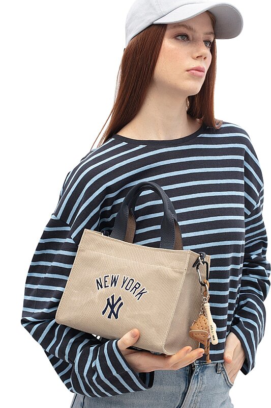  New York Yankees Bej Kadın El Çantası - 2
