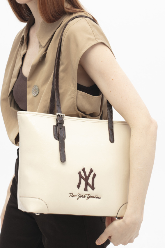  New York Yankees Bej Kadın El Çantası - 1