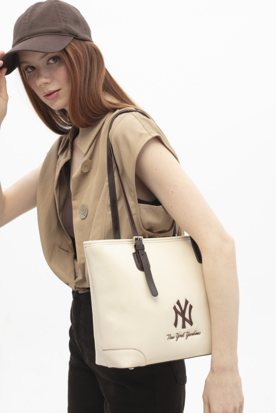  New York Yankees Bej Kadın El Çantası - 2