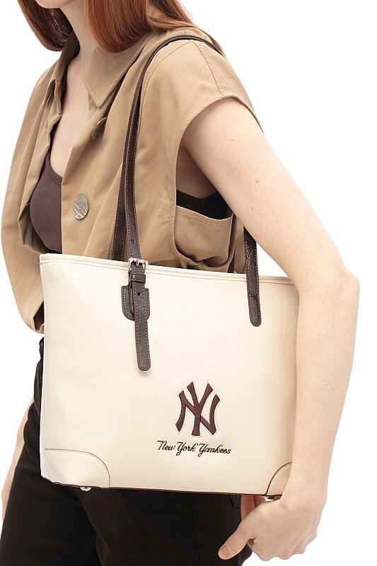  New York Yankees Bej Kadın El Çantası - New York Yankees