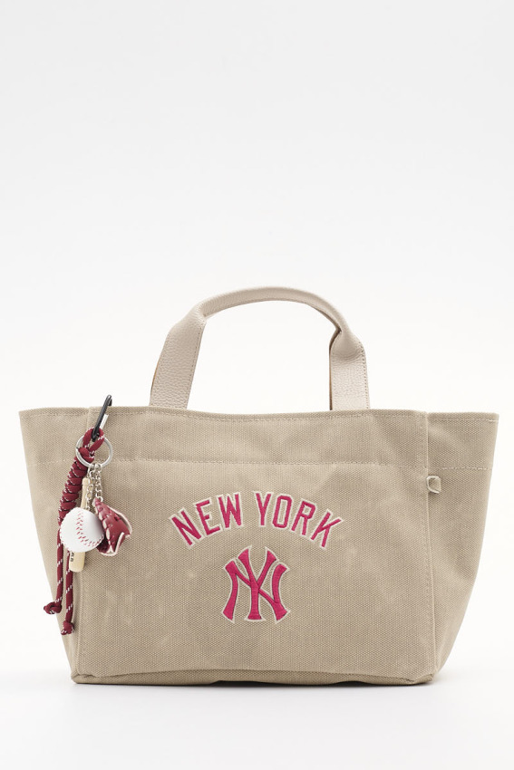  New York Yankees Bej Kadın El Çantası - 1
