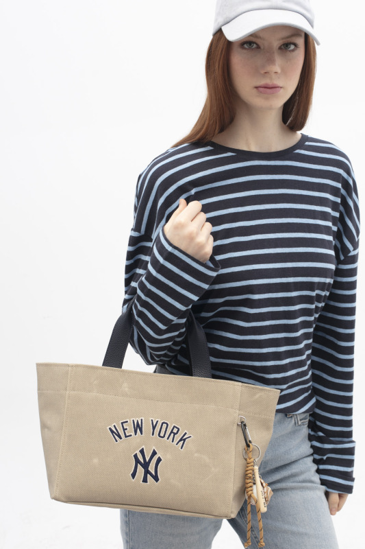  New York Yankees Bej Kadın El Çantası - 2