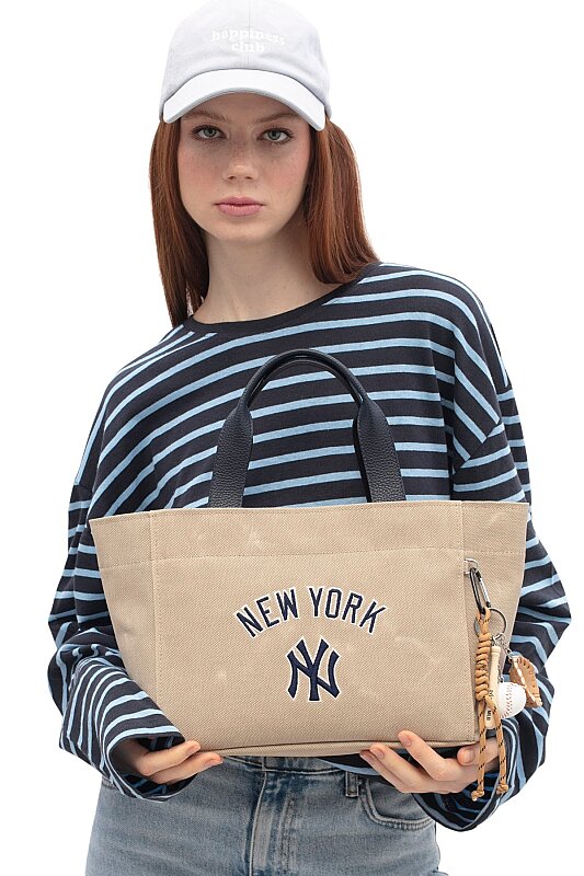  New York Yankees Bej Kadın El Çantası - New York Yankees