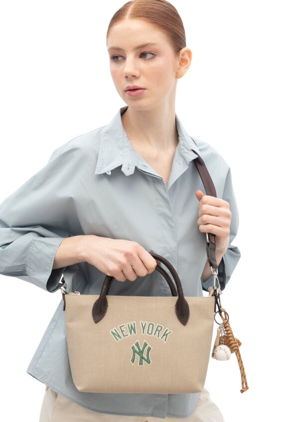New York Yankees Bej Kadın El Çantası - 1