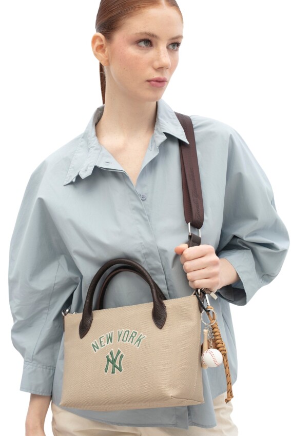 New York Yankees Bej Kadın El Çantası - 2