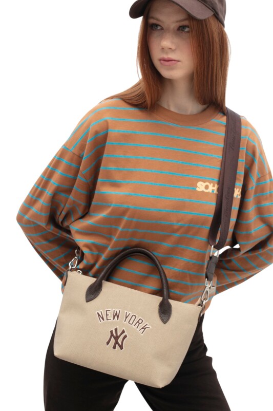 New York Yankees Bej Kadın El Çantası - 1