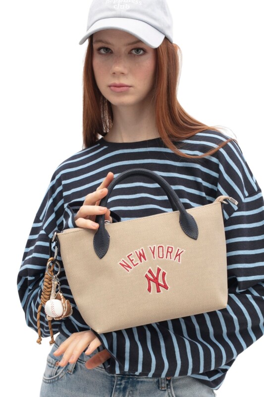 New York Yankees Bej Kadın El Çantası - 2