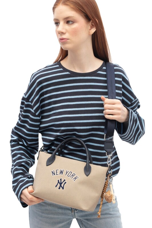 New York Yankees Bej Kadın El Çantası - 1