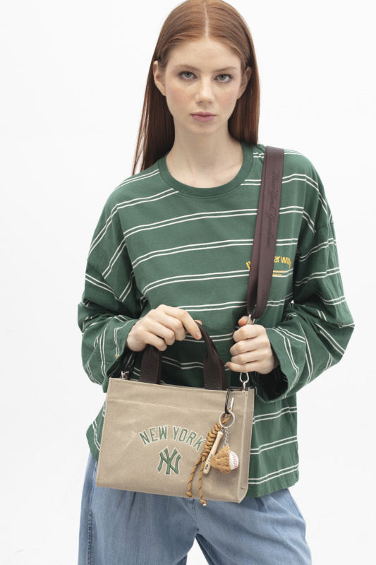  New York Yankees Bej Kadın El Çantası - 2