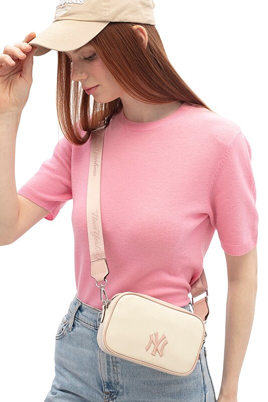 New York Yankees Bej Kadın Omuz Çantası - New York Yankees