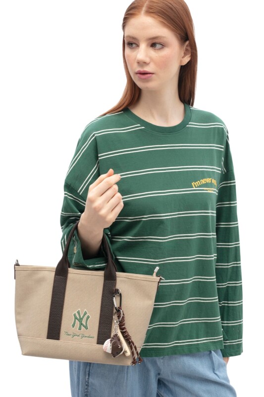 New York Yankees Bej Kadın Omuz Çantası - 2