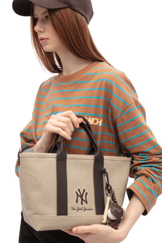 New York Yankees Bej Kadın Omuz Çantası - 1