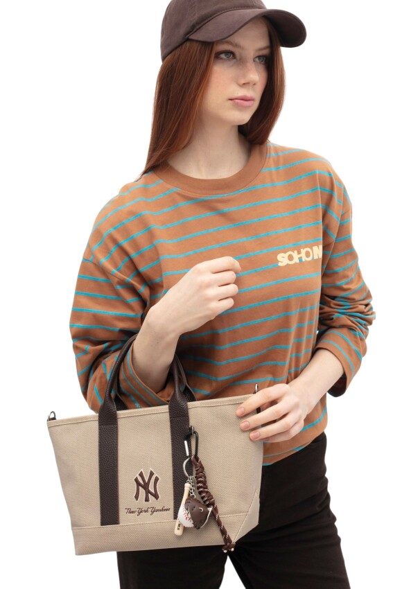 New York Yankees Bej Kadın Omuz Çantası - 2