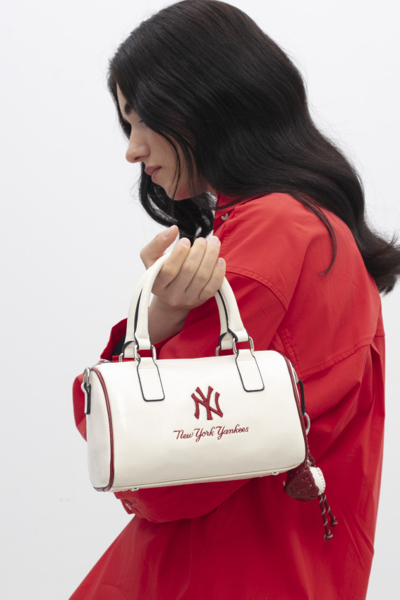  New York Yankees Beyaz Kadın El Çantası - 1