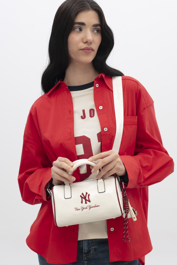  New York Yankees Beyaz Kadın El Çantası - 2