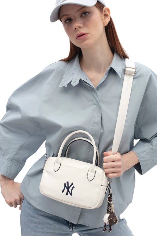 New York Yankees Beyaz Kadın El Çantası - 1