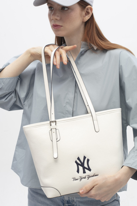  New York Yankees Beyaz Kadın El Çantası - 1