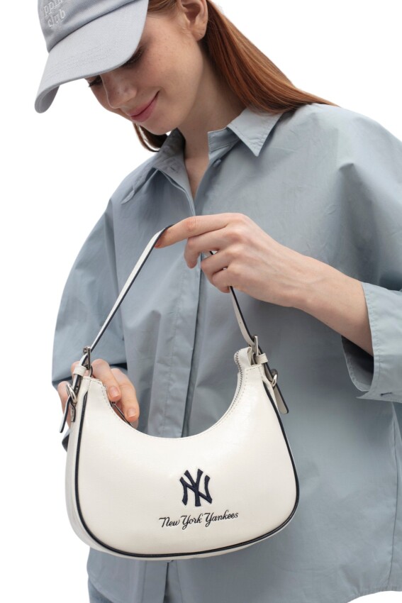 New York Yankees Beyaz Kadın Omuz Çantası - 2