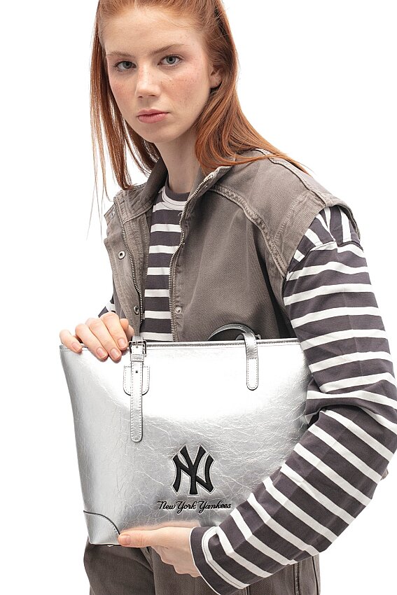  New York Yankees Gri Kadın El Çantası - 1