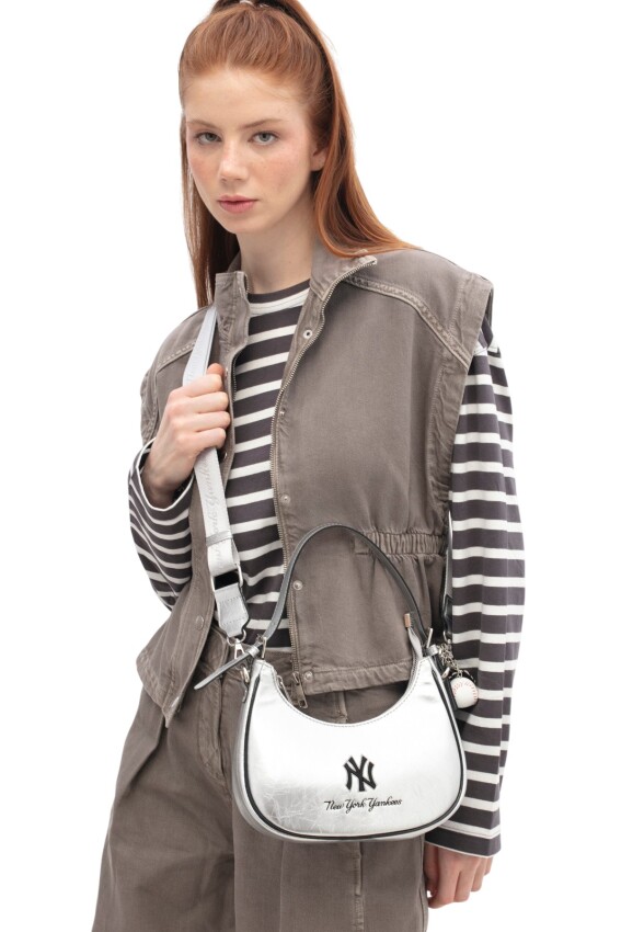 New York Yankees Gri Kadın Omuz Çantası - 1