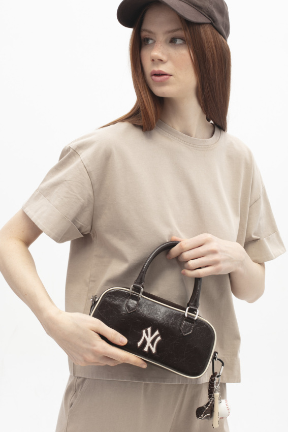  New York Yankees Kahverengi Kadın El Çantası - 2