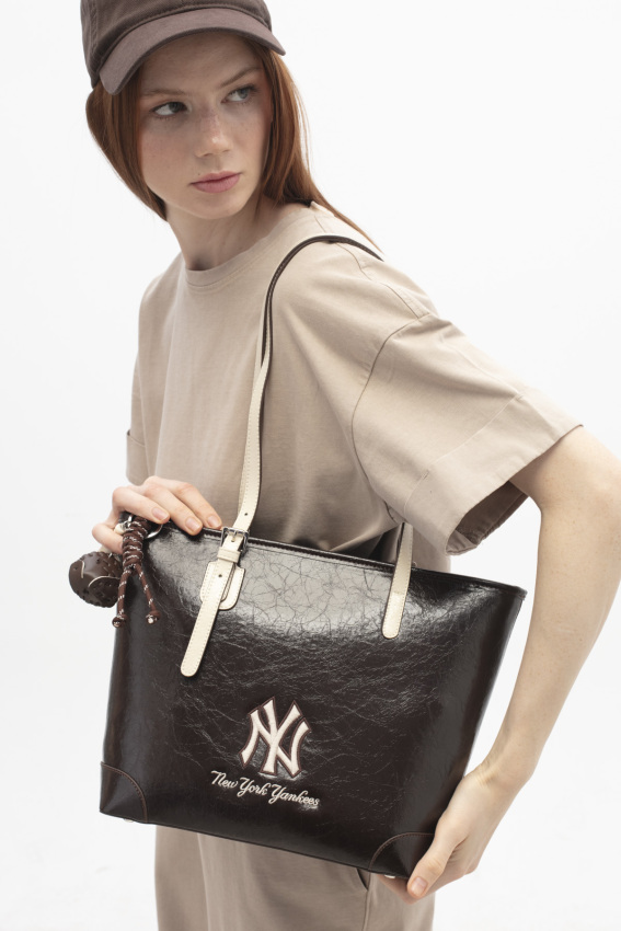  New York Yankees Kahverengi Kadın El Çantası - 1