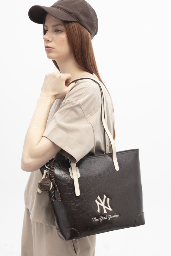  New York Yankees Kahverengi Kadın El Çantası - 2