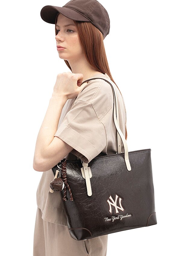  New York Yankees Kahverengi Kadın El Çantası - 2