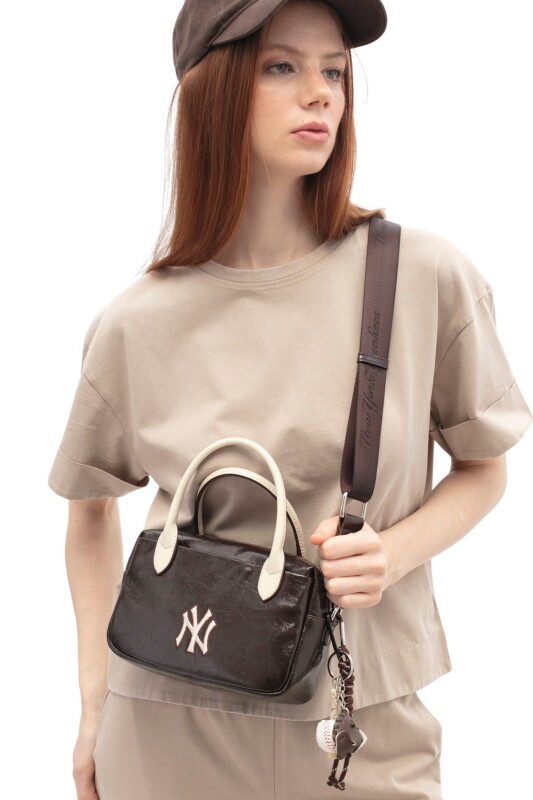 New York Yankees Kahverengi Kadın El Çantası - 1
