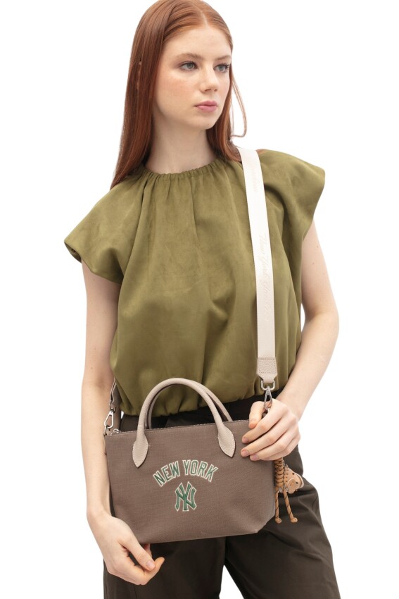 New York Yankees Kahverengi Kadın El Çantası - 1