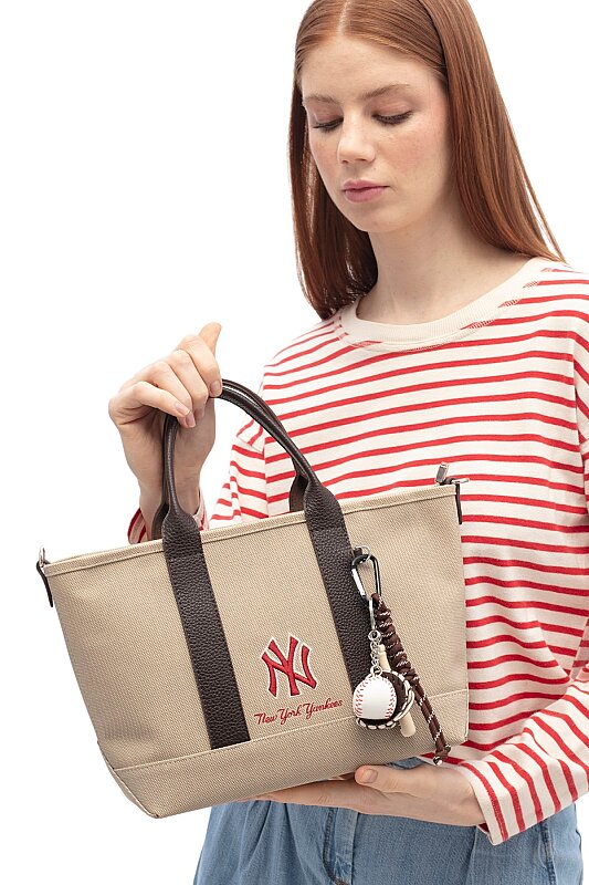  New York Yankees Kahverengi-Kırmızı Kadın Omuz Çantası - New York Yankees