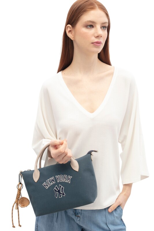 New York Yankees Lacivert Kadın El Çantası - 2