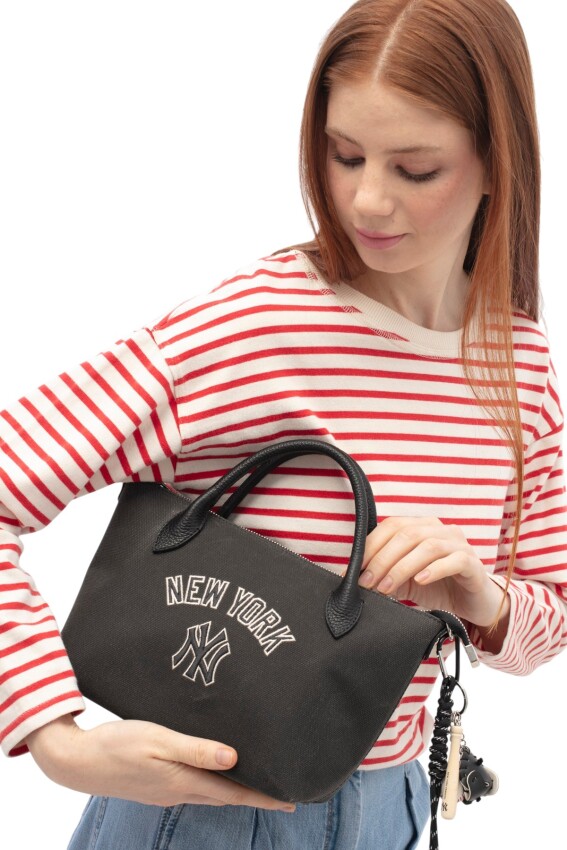 New York Yankees Siyah Kadın El Çantası - 1