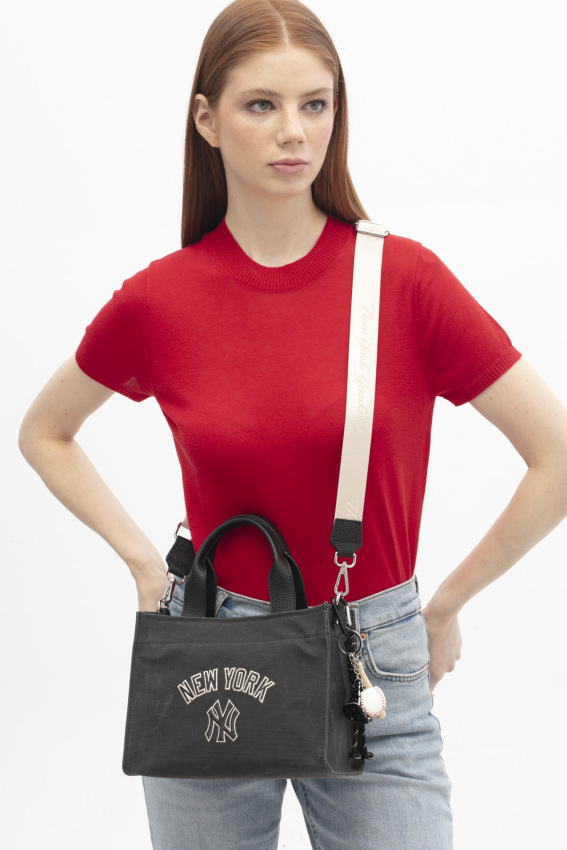  New York Yankees Siyah Kadın El Çantası - 2