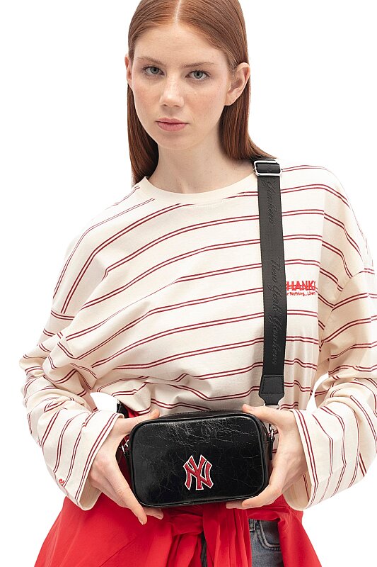  New York Yankees Siyah Kadın Omuz Çantası - New York Yankees