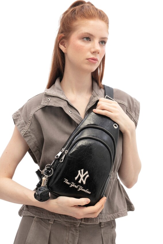 New York Yankees Siyah Kadın Omuz Çantası - 2