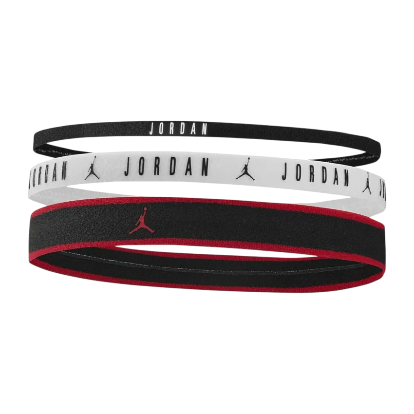 Nike Jordan Elastic Mixed Width 3 Pk Siyah Unisex Saç Bandı - 1