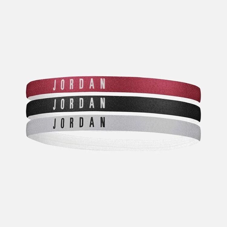 Nike JORDAN HEADBANDS 3PK GYM Gri-Siyah-Bordo Unisex Saç Bandı - Nike