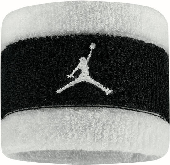 Nike JORDAN M WRISTBANDS 2 PK TERRY WHITE/BLACK/WHITE OSFM BEYAZ Erkek Bileklik - 1